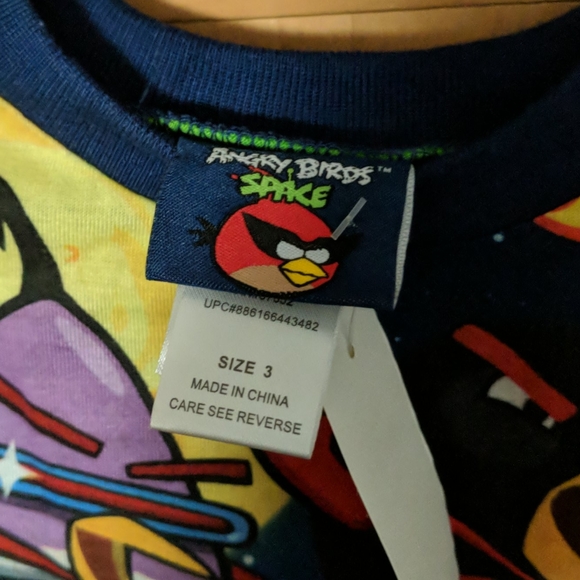 3T angry birds space pajama shirt - Picture 2 of 3